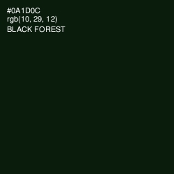 #0A1D0C - Black Forest Color Image