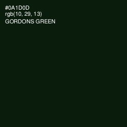 #0A1D0D - Gordons Green Color Image