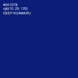 #0A1D78 - Deep Koamaru Color Image