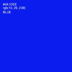 #0A1DEE - Blue Color Image