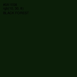 #0A1E08 - Black Forest Color Image