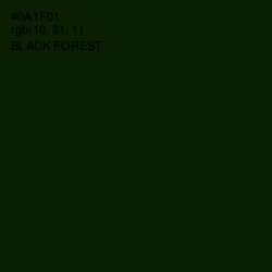 #0A1F01 - Black Forest Color Image