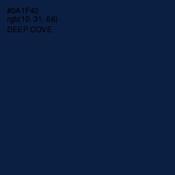 #0A1F42 - Deep Cove Color Image