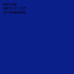 #0A1F89 - Ultramarine Color Image