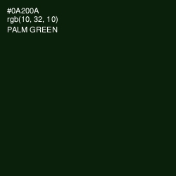 #0A200A - Palm Green Color Image