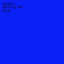 #0A20F4 - Blue Color Image