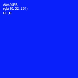 #0A20FB - Blue Color Image