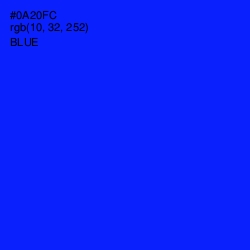 #0A20FC - Blue Color Image