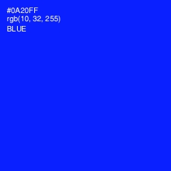 #0A20FF - Blue Color Image