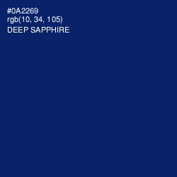 #0A2269 - Deep Sapphire Color Image