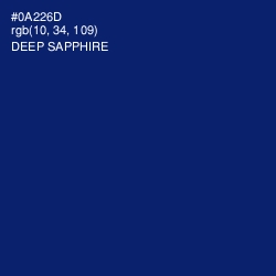#0A226D - Deep Sapphire Color Image