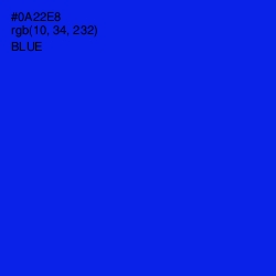 #0A22E8 - Blue Color Image