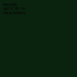 #0A230E - Palm Green Color Image