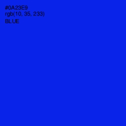 #0A23E9 - Blue Color Image