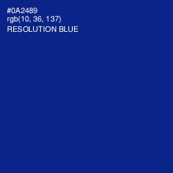 #0A2489 - Resolution Blue Color Image