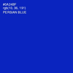 #0A24BF - Persian Blue Color Image