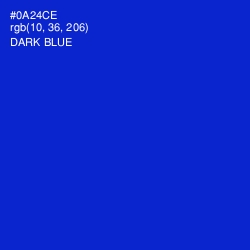 #0A24CE - Dark Blue Color Image