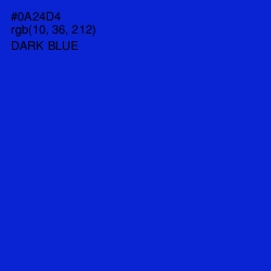 #0A24D4 - Dark Blue Color Image