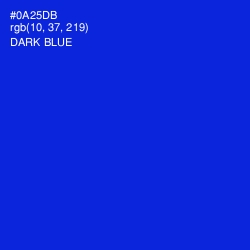 #0A25DB - Dark Blue Color Image