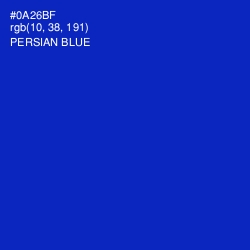 #0A26BF - Persian Blue Color Image