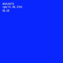 #0A26FE - Blue Color Image