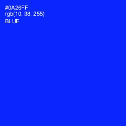 #0A26FF - Blue Color Image