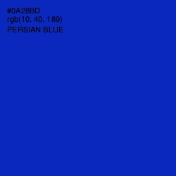 #0A28BD - Persian Blue Color Image