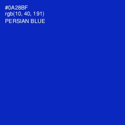 #0A28BF - Persian Blue Color Image