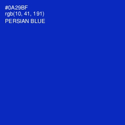 #0A29BF - Persian Blue Color Image