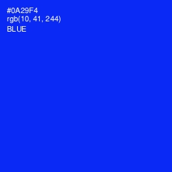 #0A29F4 - Blue Color Image