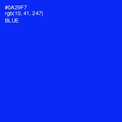 #0A29F7 - Blue Color Image
