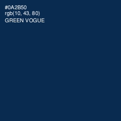 #0A2B50 - Green Vogue Color Image