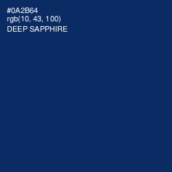 #0A2B64 - Deep Sapphire Color Image