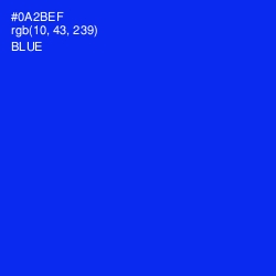 #0A2BEF - Blue Color Image