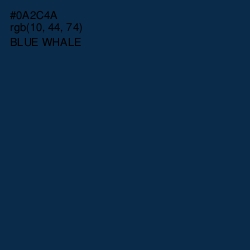 #0A2C4A - Blue Whale Color Image