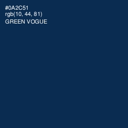 #0A2C51 - Green Vogue Color Image