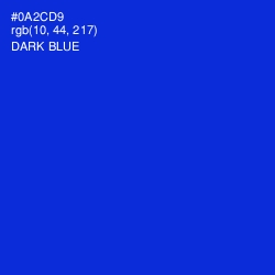#0A2CD9 - Dark Blue Color Image
