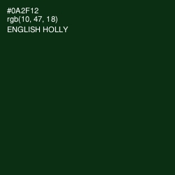 #0A2F12 - English Holly Color Image