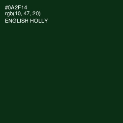 #0A2F14 - English Holly Color Image