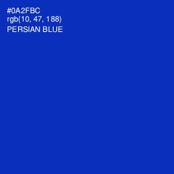 #0A2FBC - Persian Blue Color Image