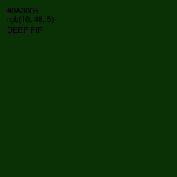 #0A3005 - Deep Fir Color Image