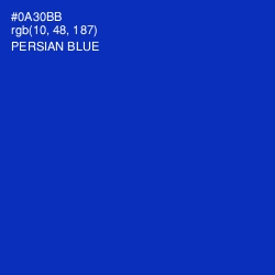 #0A30BB - Persian Blue Color Image
