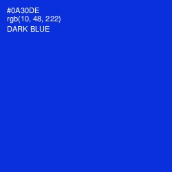 #0A30DE - Dark Blue Color Image