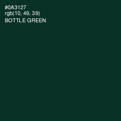 #0A3127 - Bottle Green Color Image