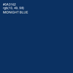 #0A3162 - Midnight Blue Color Image