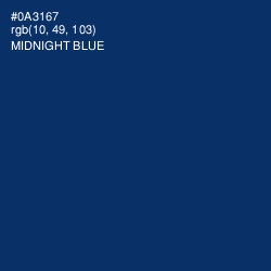 #0A3167 - Midnight Blue Color Image