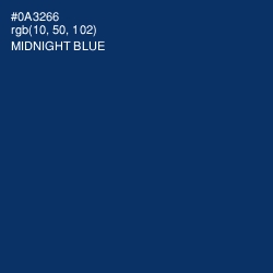#0A3266 - Midnight Blue Color Image