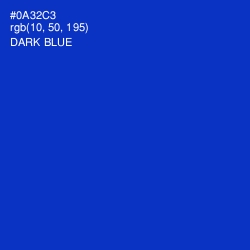 #0A32C3 - Dark Blue Color Image