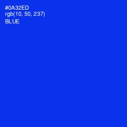 #0A32ED - Blue Color Image