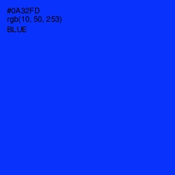 #0A32FD - Blue Color Image